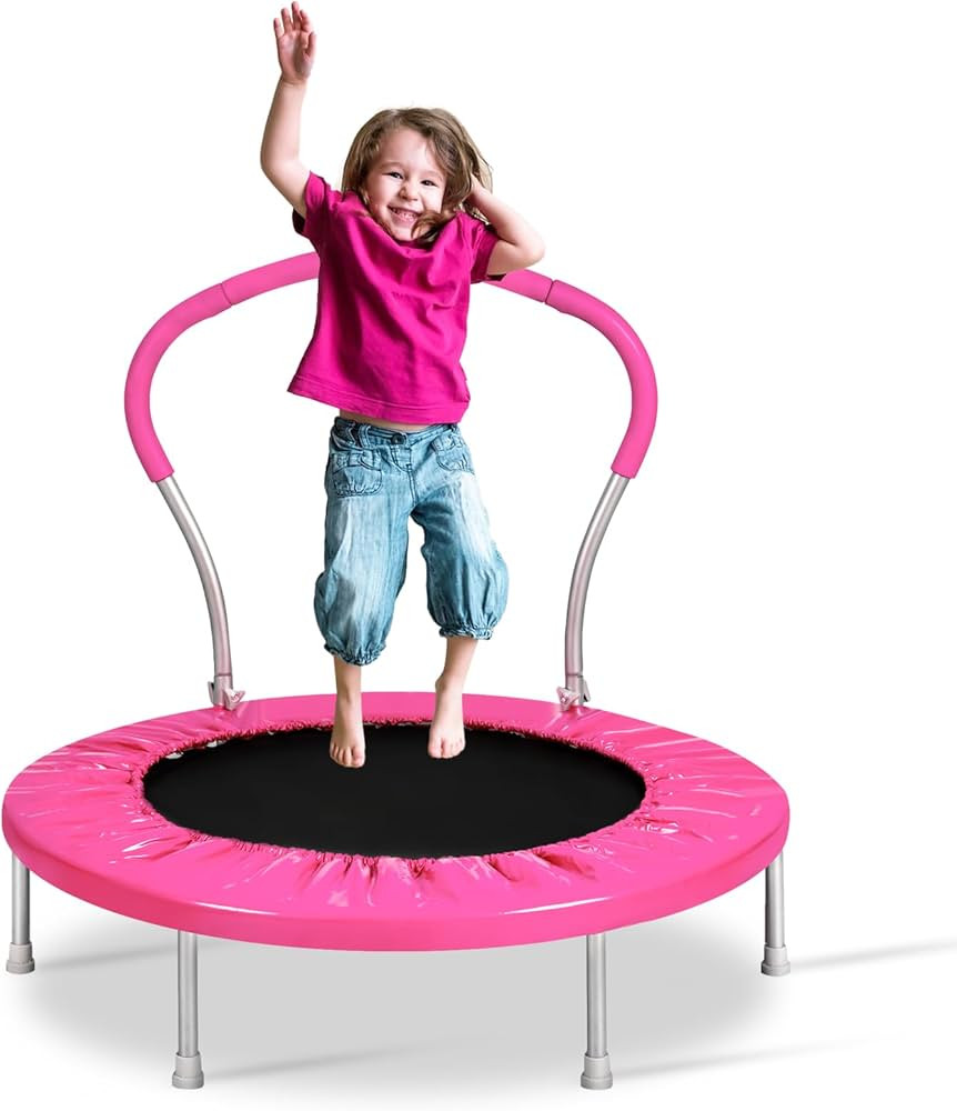Mini Trampoline for Kids, Indoor Toddler Trampoline with Handle, Child Small Rebounder Trampoline... | Amazon (US)