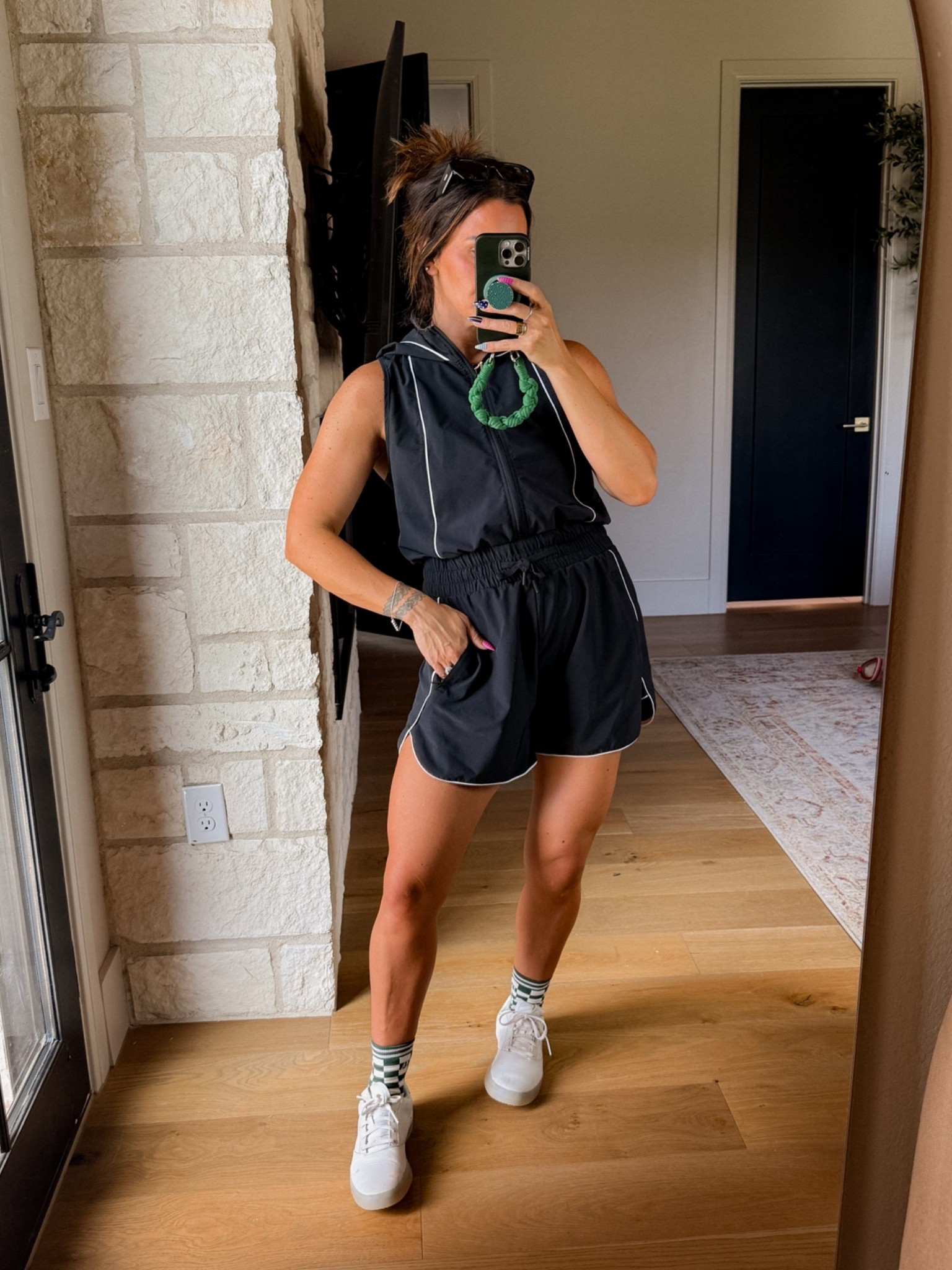 Today golf fit. 
Slat Project jumpsuit: large
FORE socks
Golf shoes are old adidas

#LTKOver40 #LTKMidsize #LTKActive
