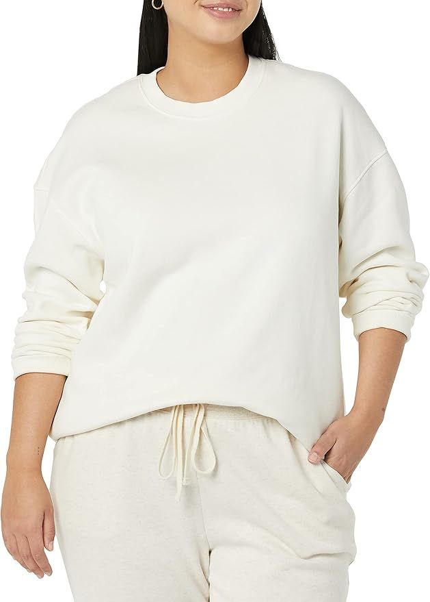 Goodthreads Women's Heritage Fleece Long Sleeve Crewneck Sweatshirt | Amazon (US)