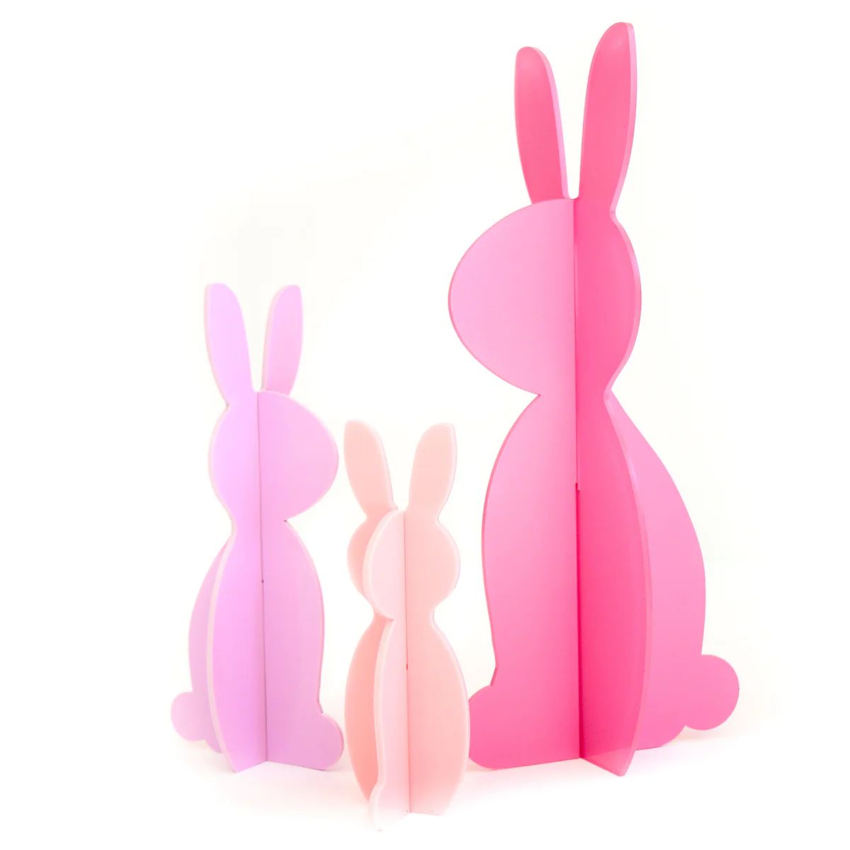 Acrylic 3D Bunnies (Shades Of Pink) | Ellie and Piper
