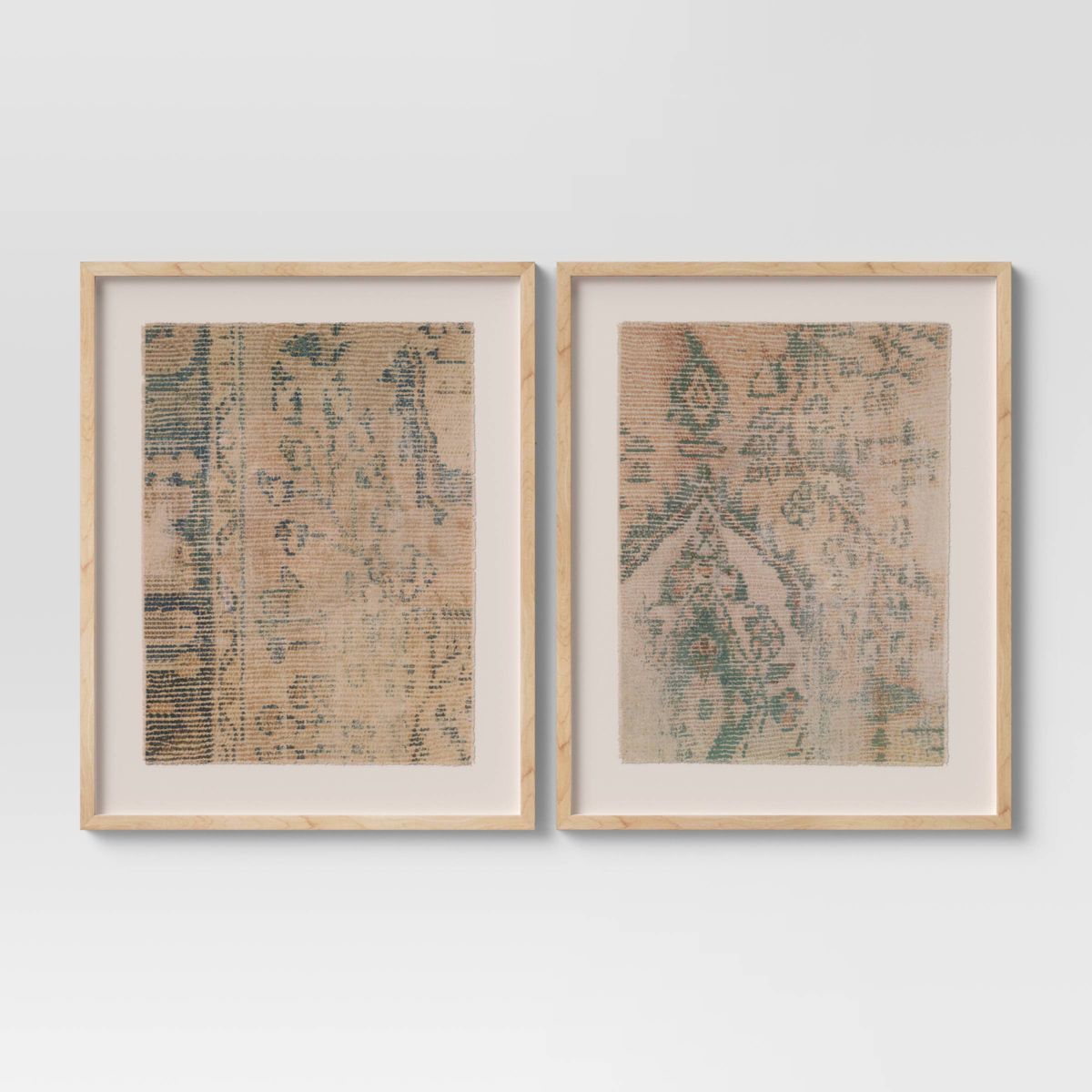 (Set of 2) 24" x 30" Textured Fabric Framed Wall Art - Threshold™: Burlap Material, Abstract Di... | Target