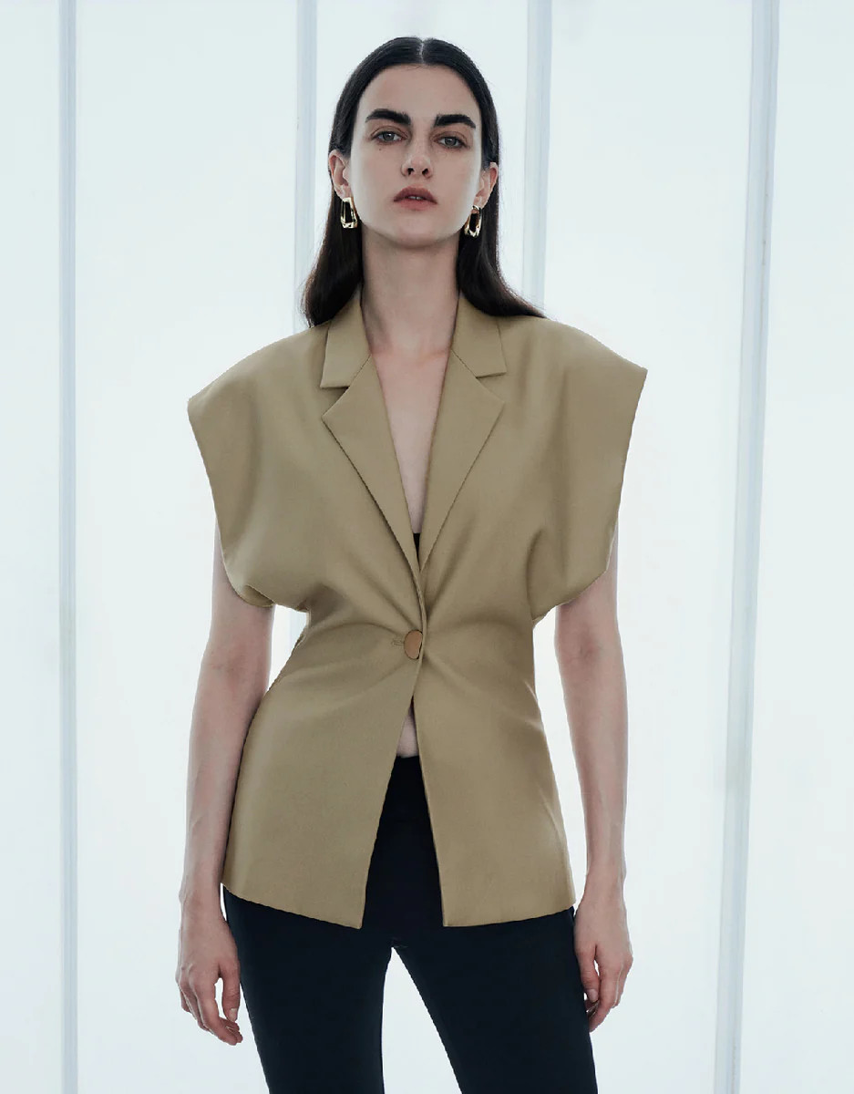 Notch Lapel Waistcoat | Urban Revivo