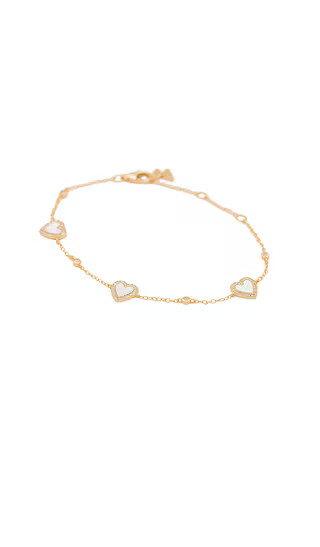Eden Pave Heart Bracelet in Mother Of Pearl | Revolve Clothing (Global)