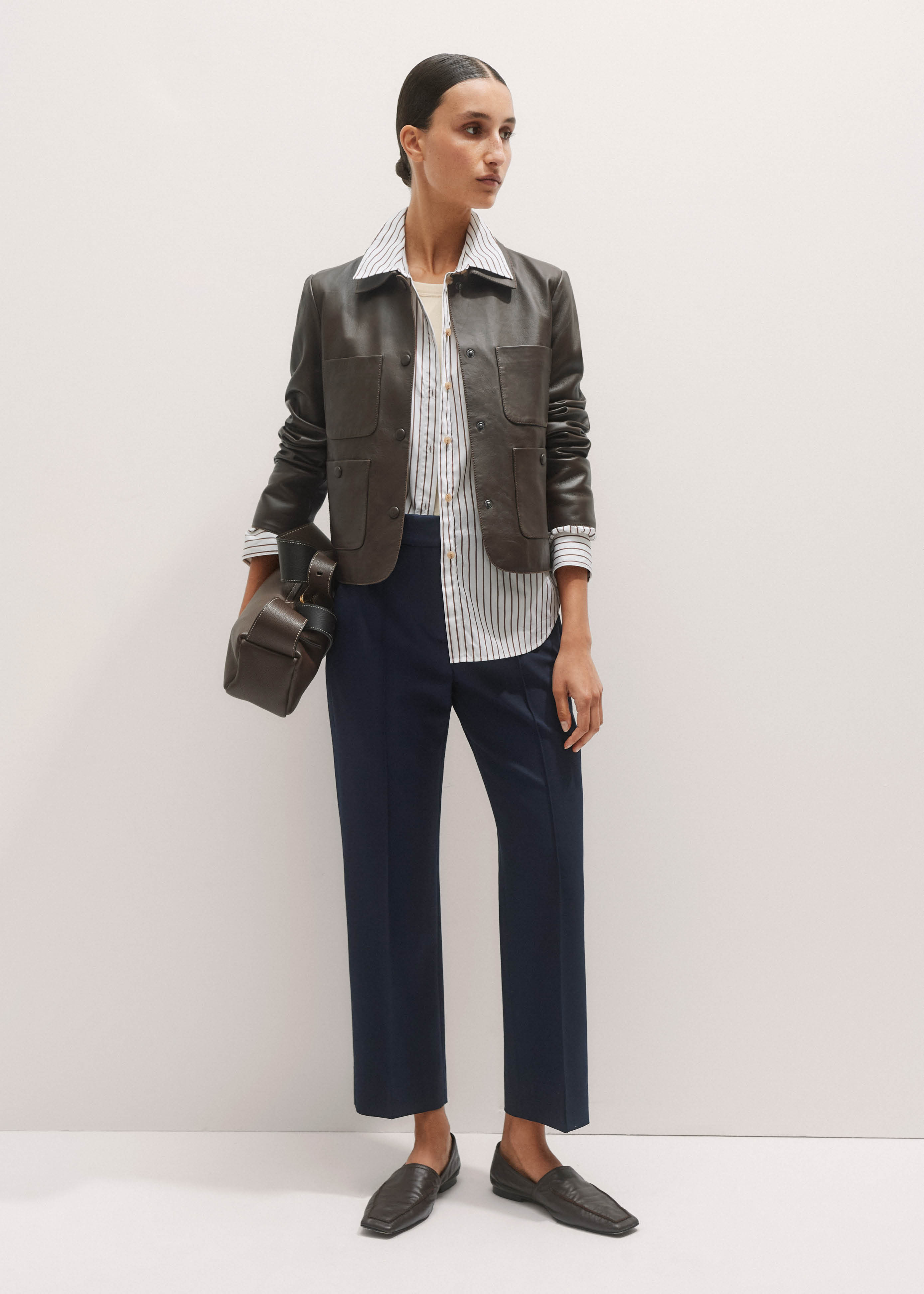Slim Crop Forever Trouser Wool-Blend Tailoring | ME+EM Global (Excluding US)
