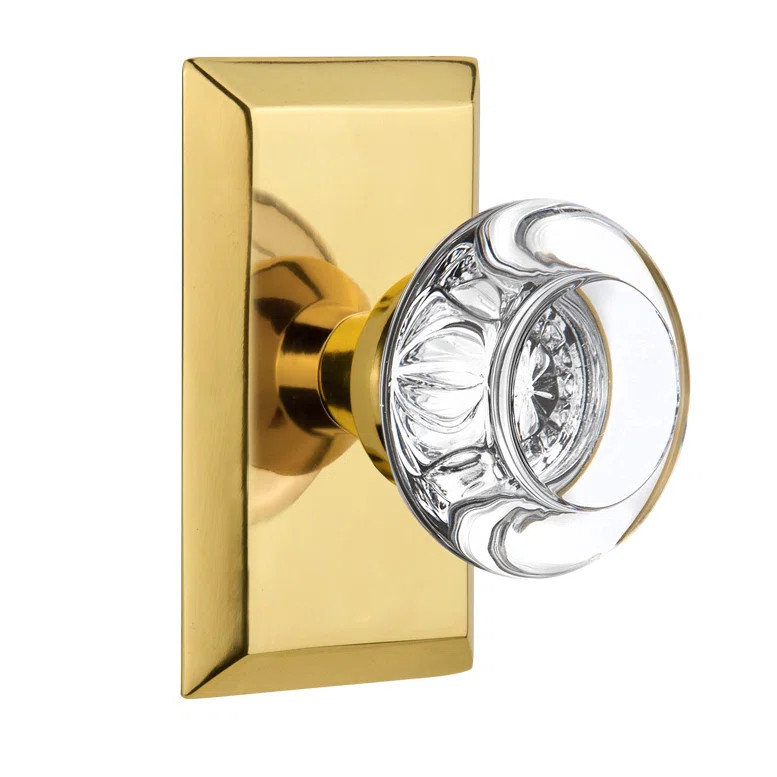 Crystal Round Double Dummy Door Knob with Studio Plate | Wayfair North America