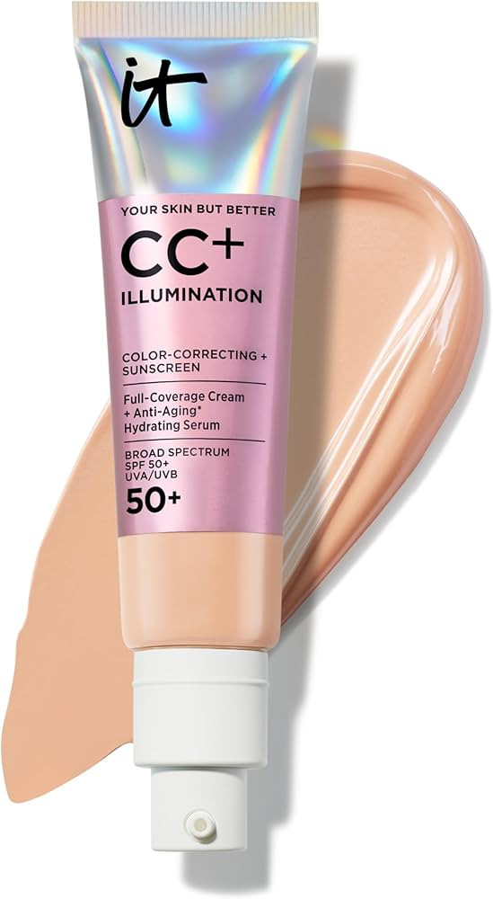 IT Cosmetics CC+ Cream Illumination SPF 50+ - Radiant Full Coverage Foundation Color Corrector, H... | Amazon (US)