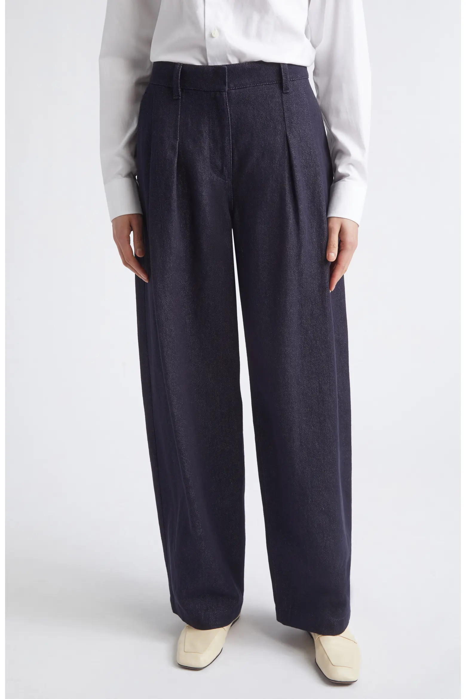 Wyatt Pleated Cotton & Linen Barrel Leg Pants (Women) | Nordstrom | Nordstrom