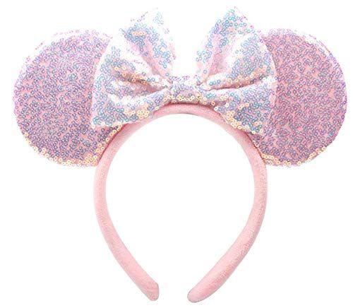Unisex Minnie Mouse Ears Headbands With Bow & Snowflake & Sequins, for Disney Cartoon Frozen Anna... | Amazon (US)