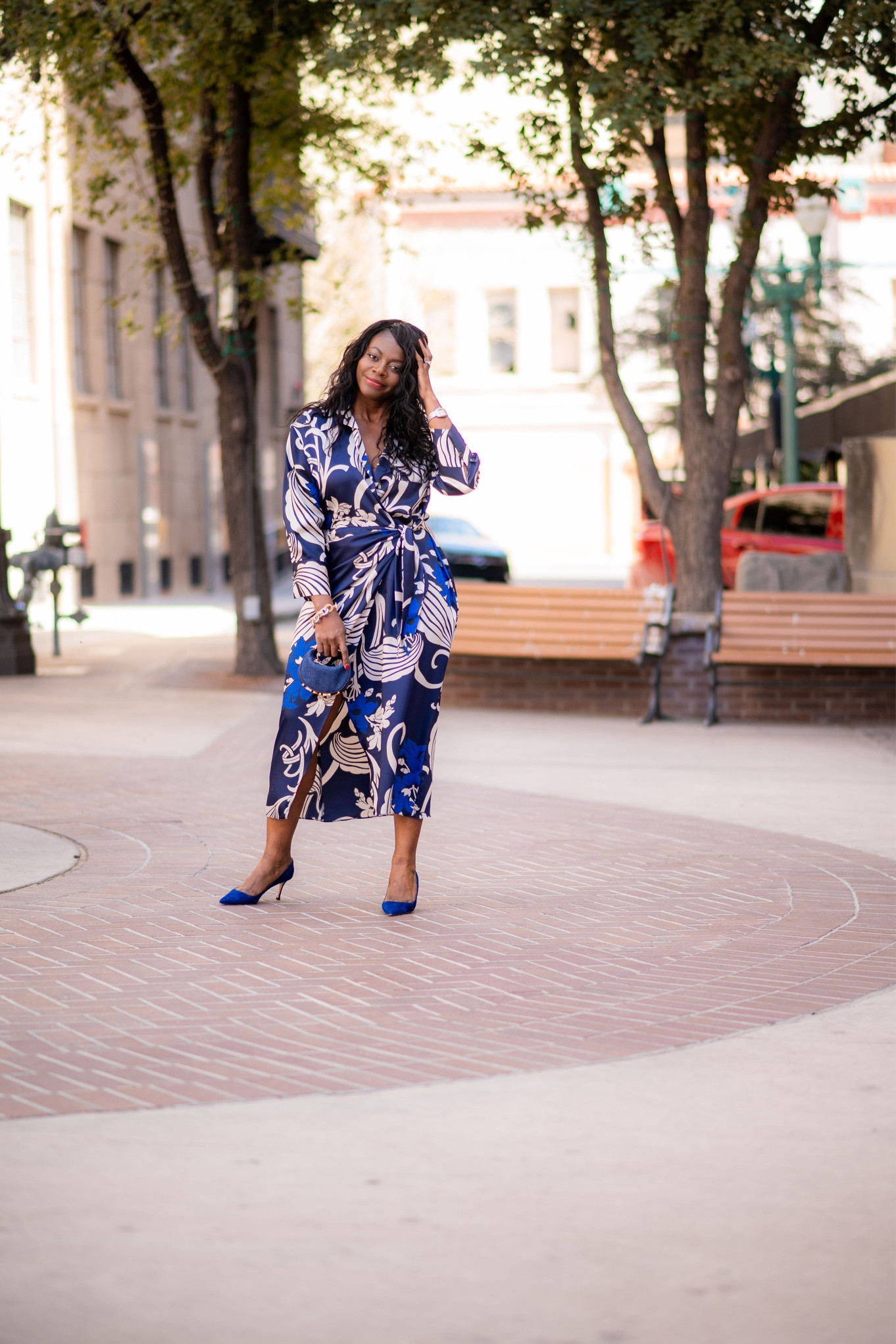 When unsure about a dress style, try a wrap dress, I read somewhere it’s universally flattering and I agree!

This print and fabric reminds me of vacation. Linked other wrap dresses.

