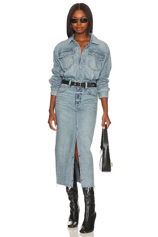PISTOLA Amira Denim Midi Dress in Marcel from Revolve.com | Revolve Clothing (Global)