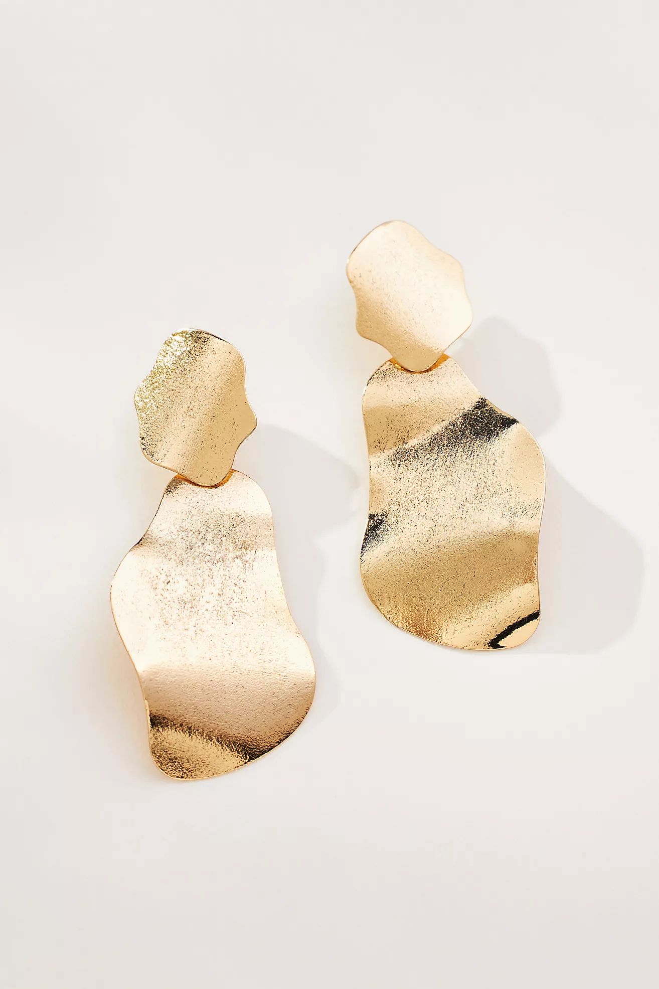 Hammered Double Drop Earrings | Anthropologie (US)