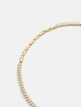Julia 18K Gold Adjustable Tennis Necklace | BaubleBar (US)