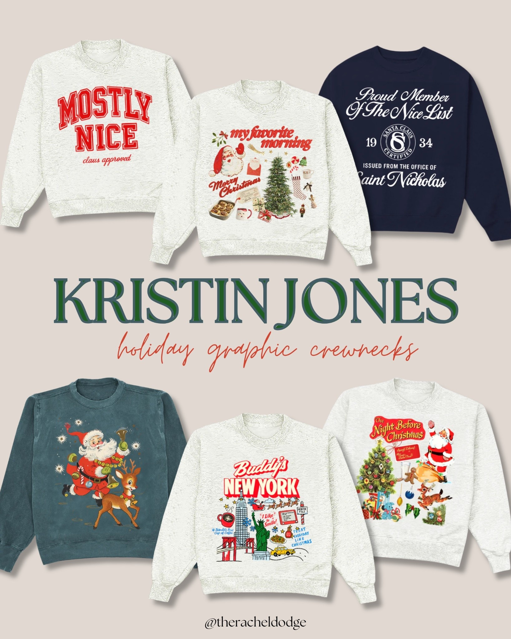 A festive roundup of the cutest Kristin Jones holiday graphic crewnecks. From vintage Santa prints to cozy Christmas classics, these are the styles everyone is loving right now. Soft, comfy, and so easy to wear for baking days, movie nights, and all the cozy moments this season. Thoughtful, fun, and perfect for gifting or keeping for yourself.
✨ Holiday crewnecks | Cozy winter style | Festive outfit ideas | Amazon holiday finds
#HolidayGiftGuide #GraphicCrewnecks #KristeinJones  #CozyStyle #WinterOutfits #ChristmasOutfits #GiftIdeasForHer #CozyGifts 

#LTKHoliday #LTKGiftGuide #LTKCyberWeek