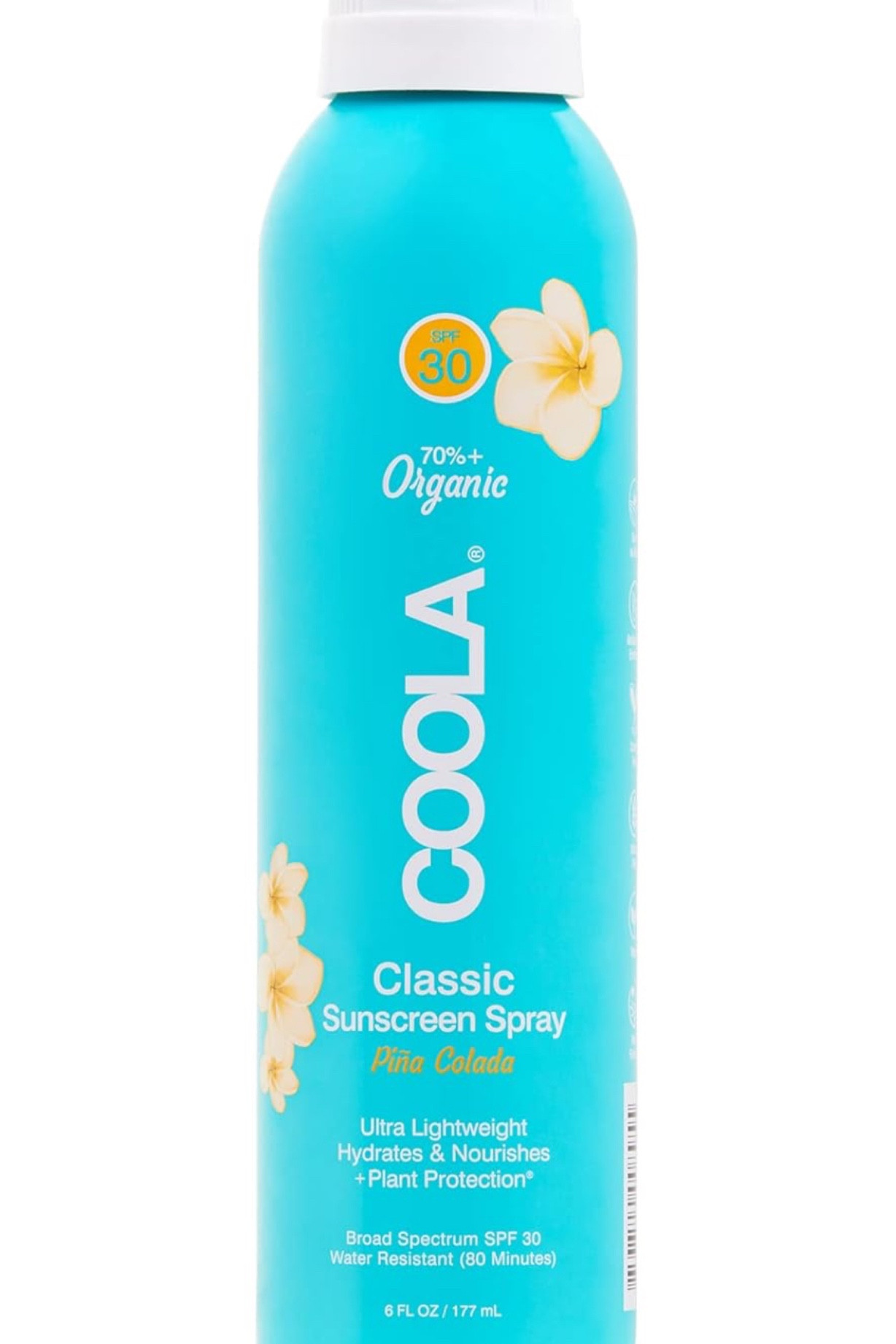 COOLA Organic Sunscreen SPF 30 Sunblock Spray, Dermatologist Tested Skin Care for Daily Protection, Vegan and Gluten Free, Piña Colada