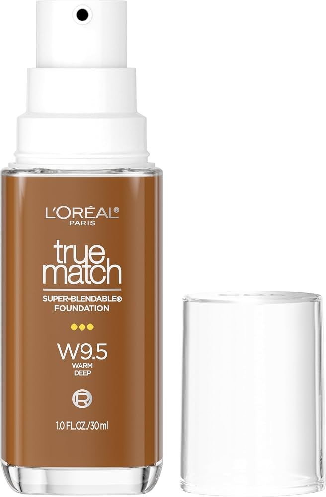 L'Oreal Paris True Match Super-Blendable Foundation, Medium Coverage Liquid Foundation Makeup, W9... | Amazon (US)