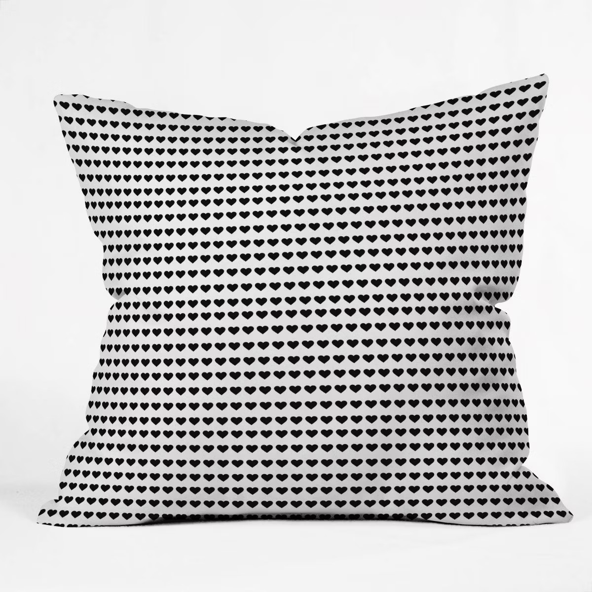 16"x16" Allyson Johnson Tiny Little Hearts Throw Pillow Black/White - Deny Designs | Target