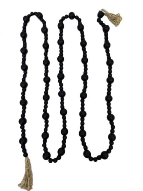 Holiday Time 9 Ft Black Wooden Beaded Garland | Walmart (CA)
