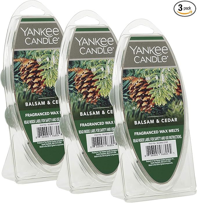 Yankee Candle Balsam & Cedar Wax Melts, Packs of 3-18 Total Wax Melts, Perfect for Christmas & Ho... | Amazon (US)