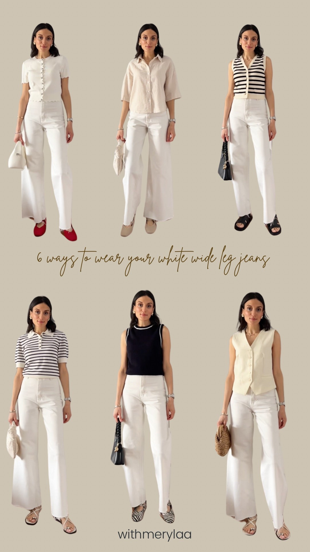 6 ways to wear your white wide leg jeans!

#LTKStyleTip