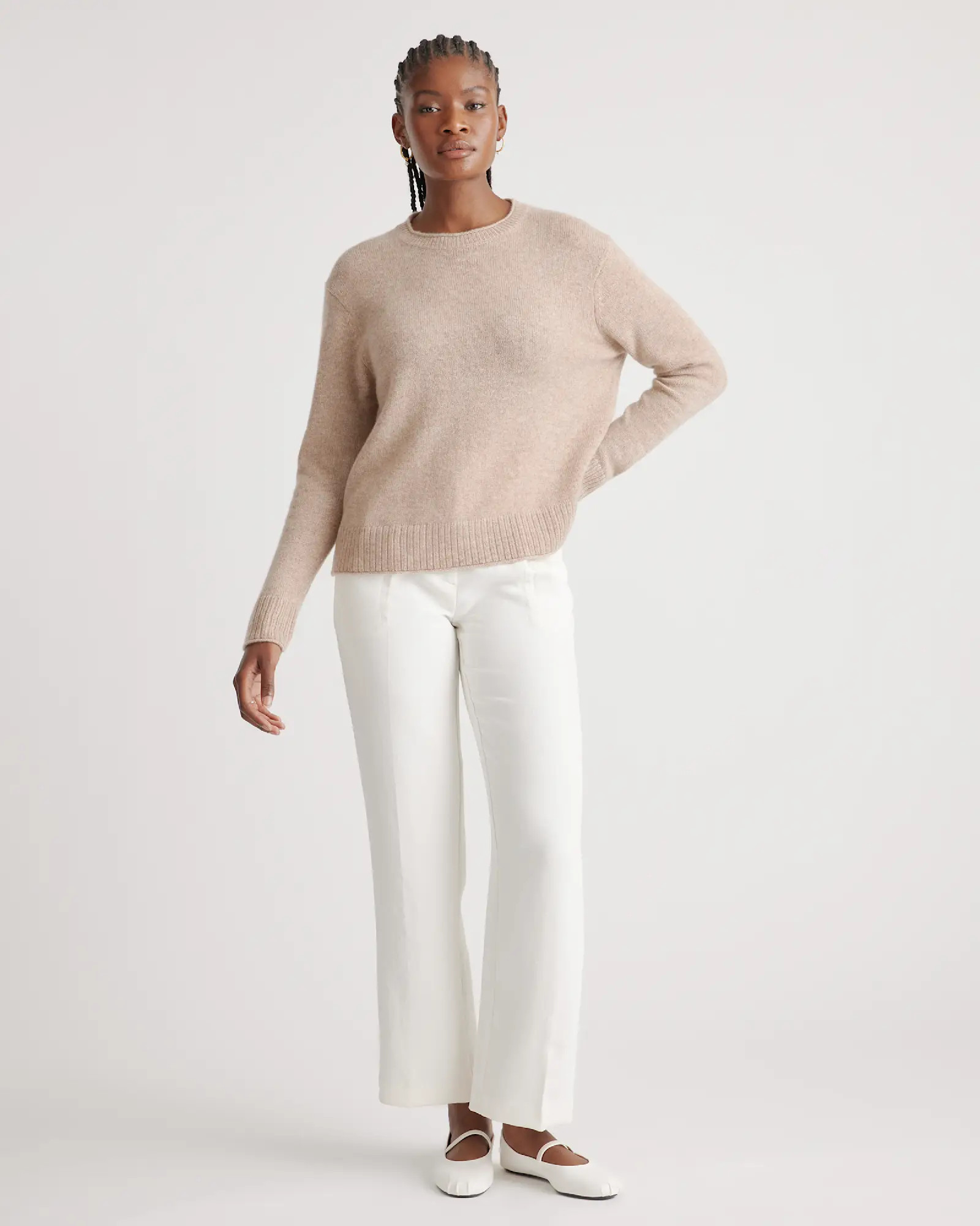 Mongolian Cashmere Boxy Crewneck Sweater | Quince