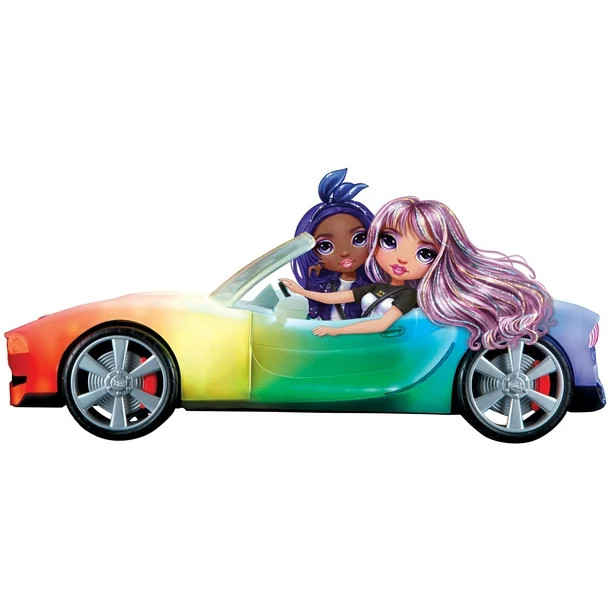 Rainbow High Color Change Car - Convertible Vehicle, 8-in-1 Light-Up, Multicolor, Fits 2 Fashion ... | Walmart (US)