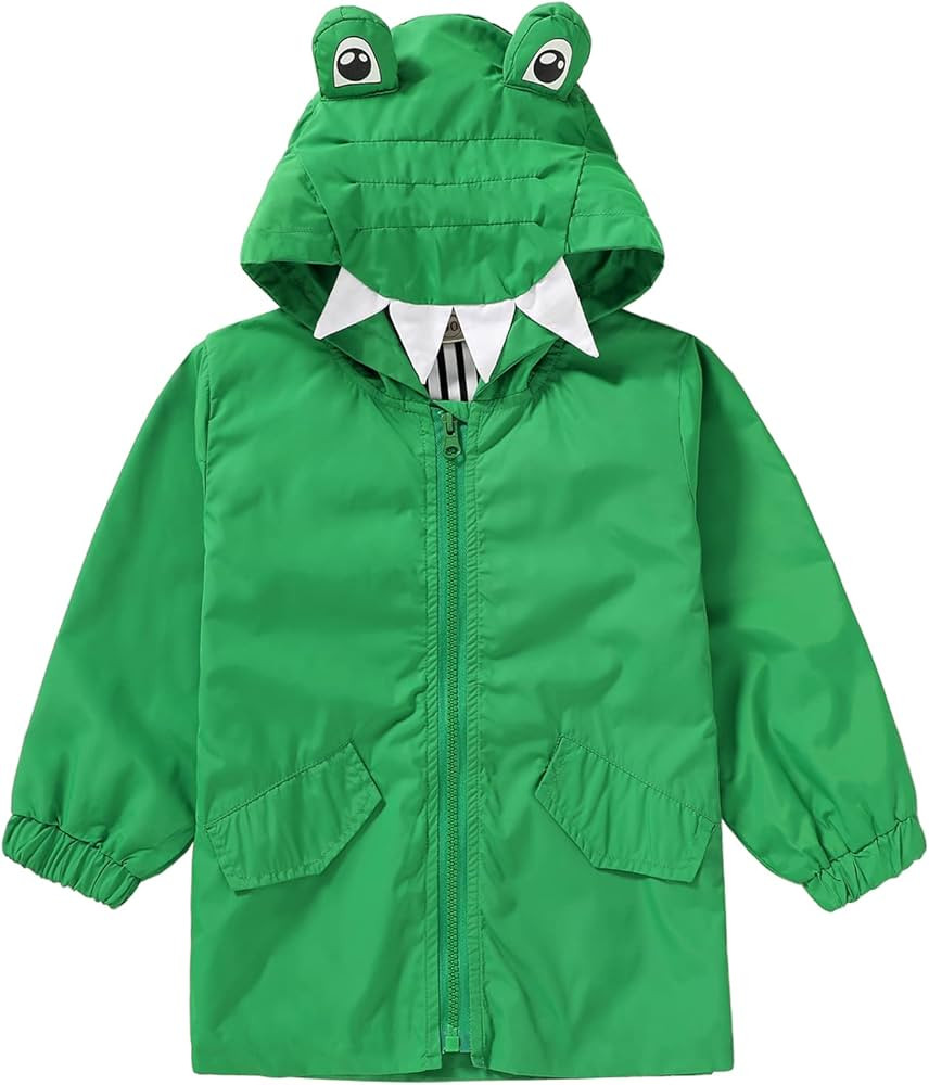 YOUNGER TREE Toddler Baby Boy Girl Duck Raincoat Cute Cartoon Hoodie Zipper Coat Outfit | Amazon (US)