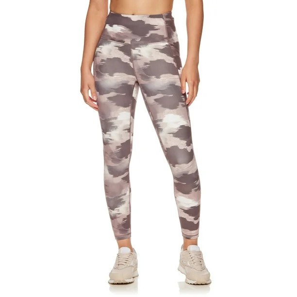 Reebok Women's Getaway High Rise Print 7/8 Leggings with Pockets, 25” Inseam, Sizes XS-XXXL | Walmart (US)
