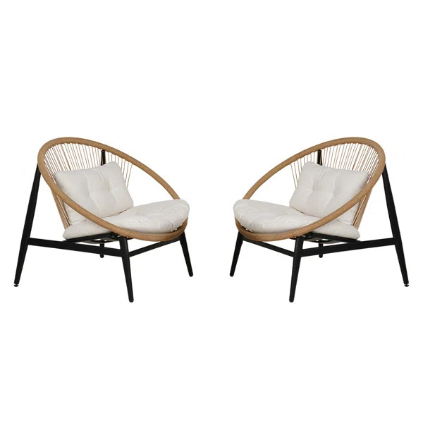 Blair Patio Chair with Cushions (Set of 2) | Wayfair North America