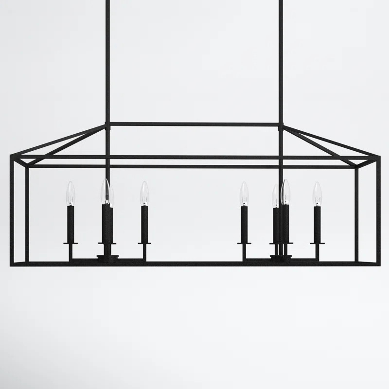 Ellis 8 - Light Kitchen Island Rectangle Pendant | Wayfair North America