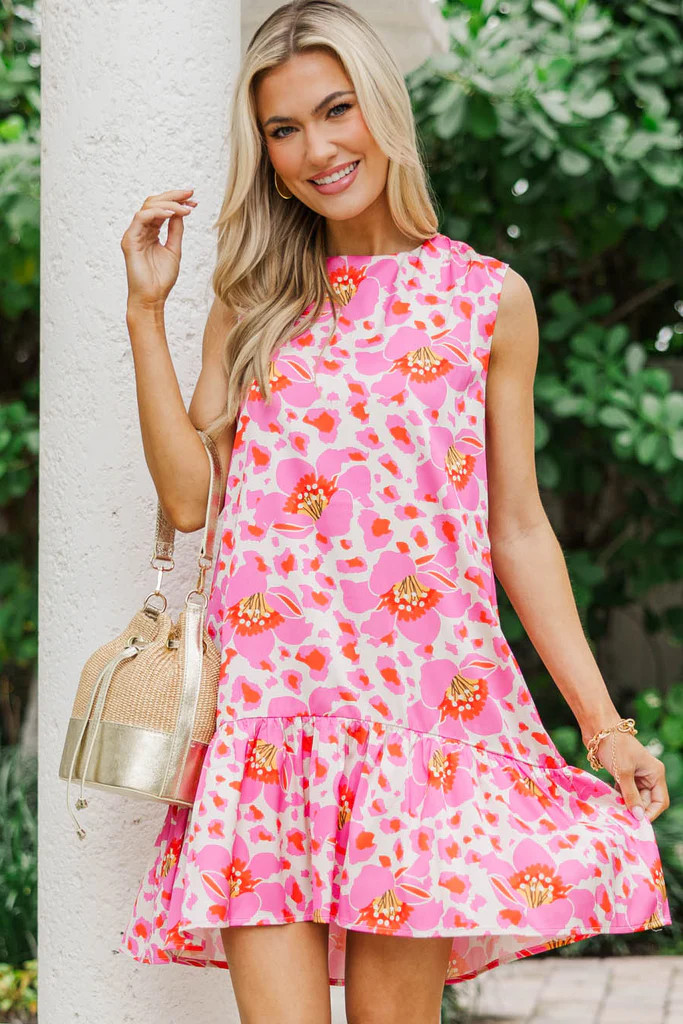 Hard To Beat Pink Floral Dress | The Mint Julep Boutique