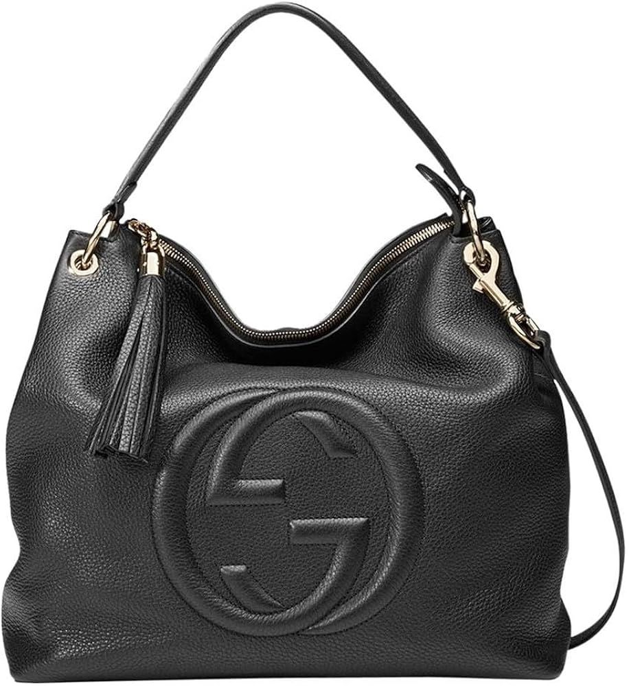 Gucci Soho Flame Red Leather Bag Soft Hobo Italy Handbag New | Amazon (US)