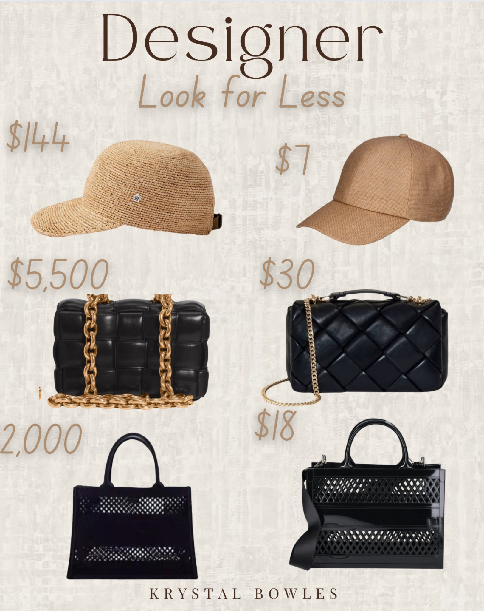 Designer Look for Less

Hat
Purses

#LTKItBag #LTKStyleTip #LTKFindsUnder50