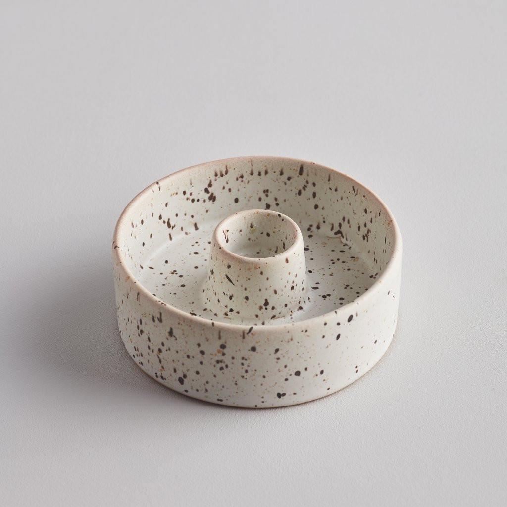 Ceramic Speckled Candle Holder | Trouva (Global)