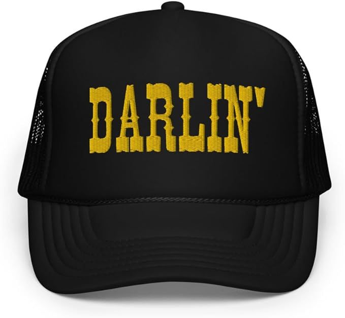 Darlin Embroidered Adjustable Foam Trucker Hat, Cowgirl Hat, Country Girl Hat | Amazon (US)