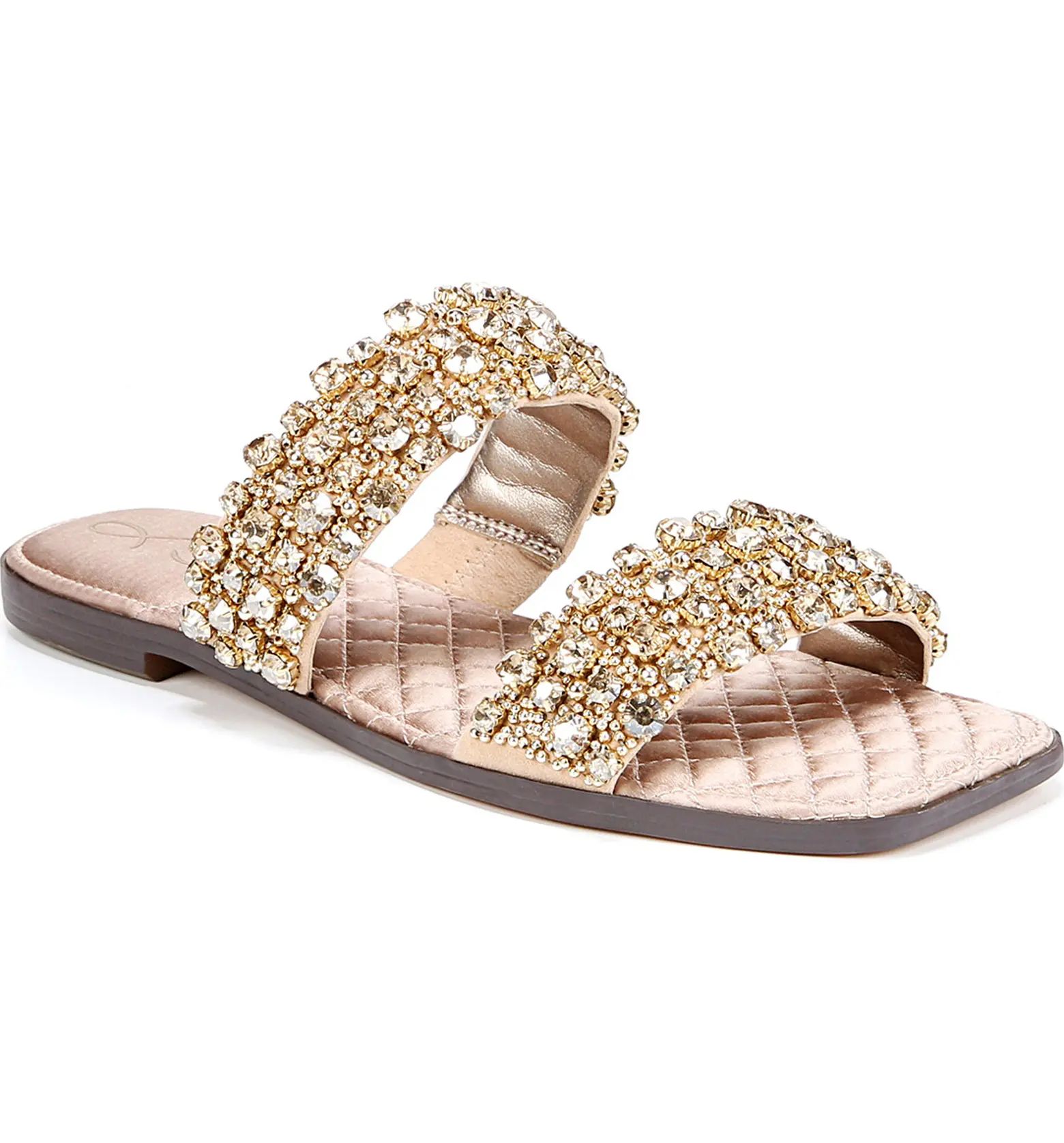 Sam Edelman Ezel Embellished Two Strap Slide Sandal | Nordstrom | Nordstrom