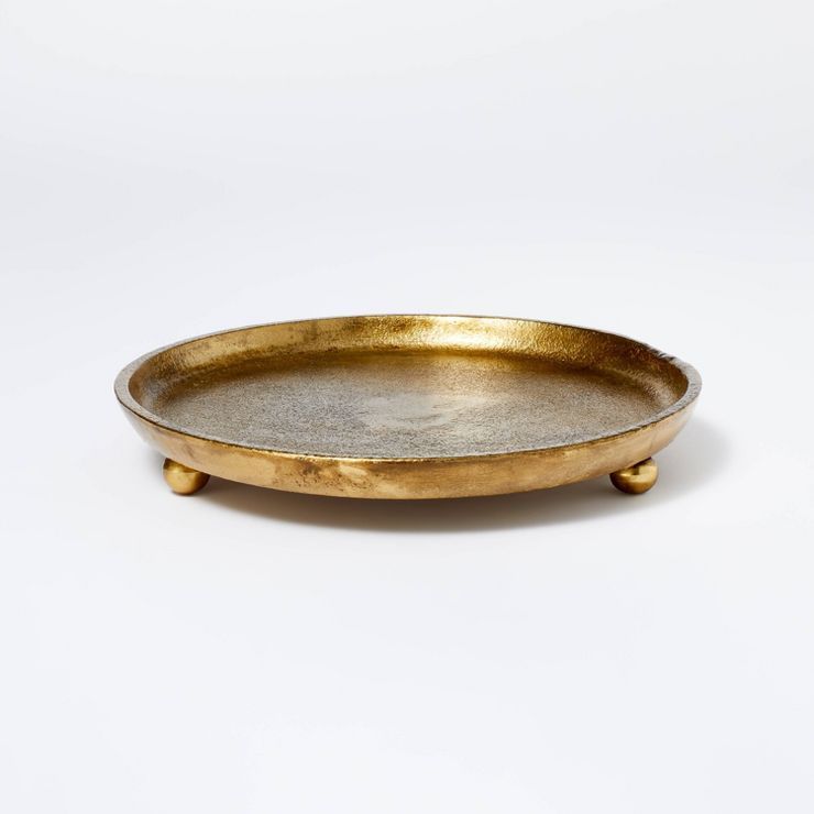 Cast Metal Candle Tray Gold - Threshold™ designed with Studio McGee | Target