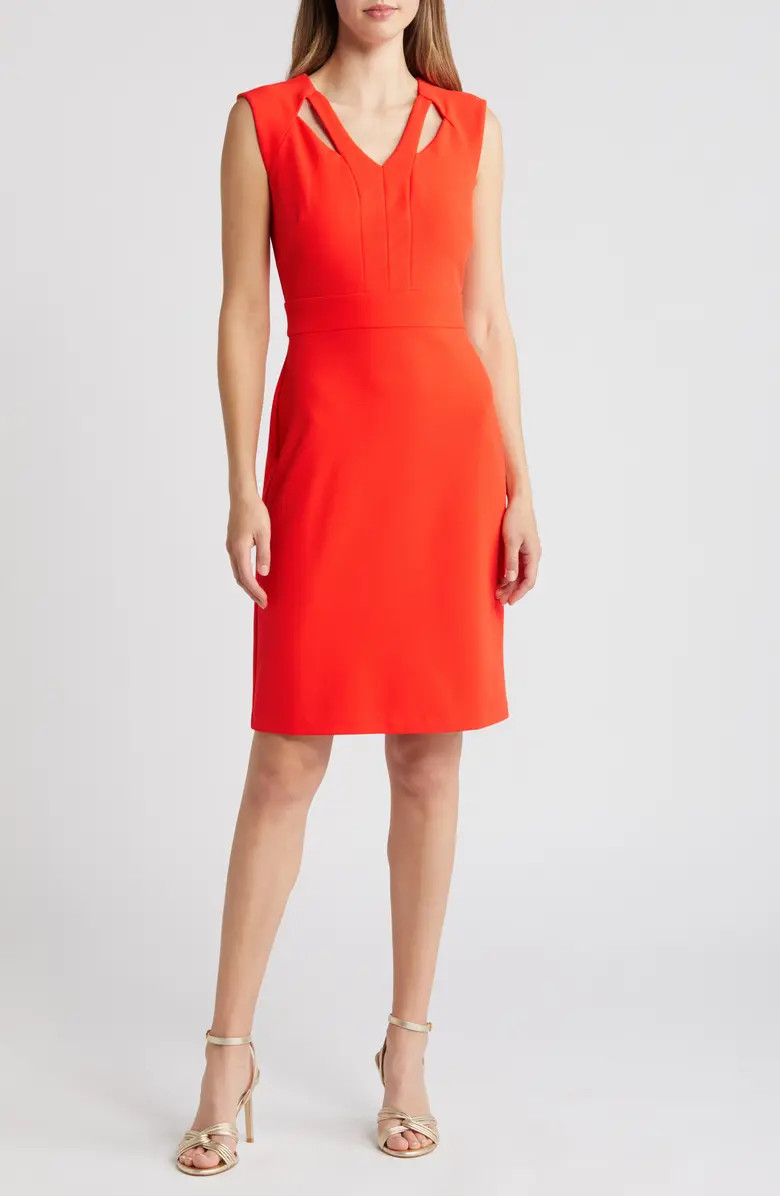 Tahari ASL Cap Sleeve Cutout Sheath Dress | Nordstrom | Nordstrom