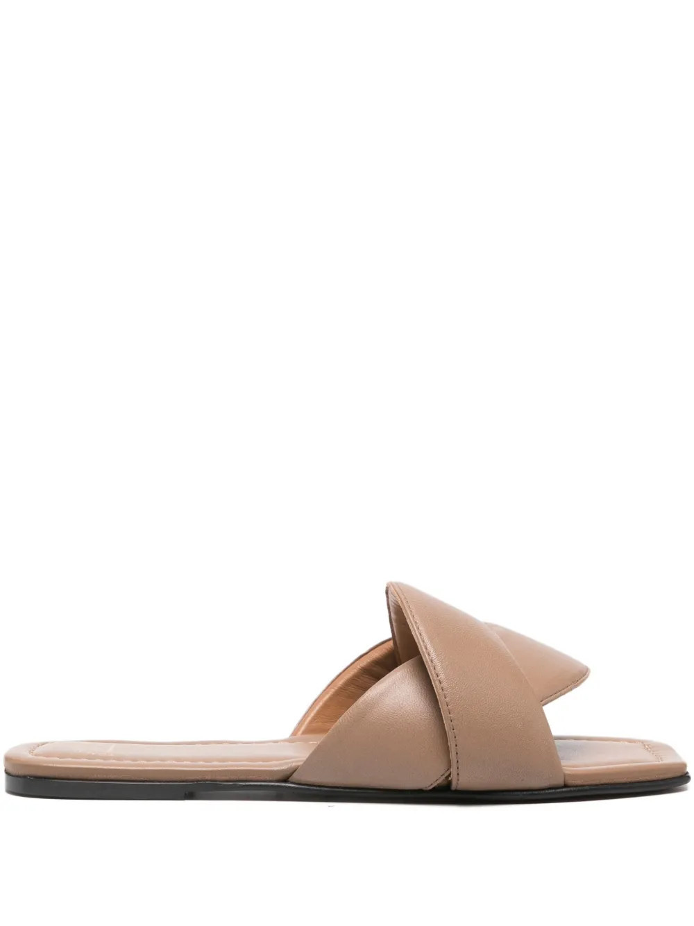 ATP Atelier crossover-strap leather sandals - Brown | Farfetch Global