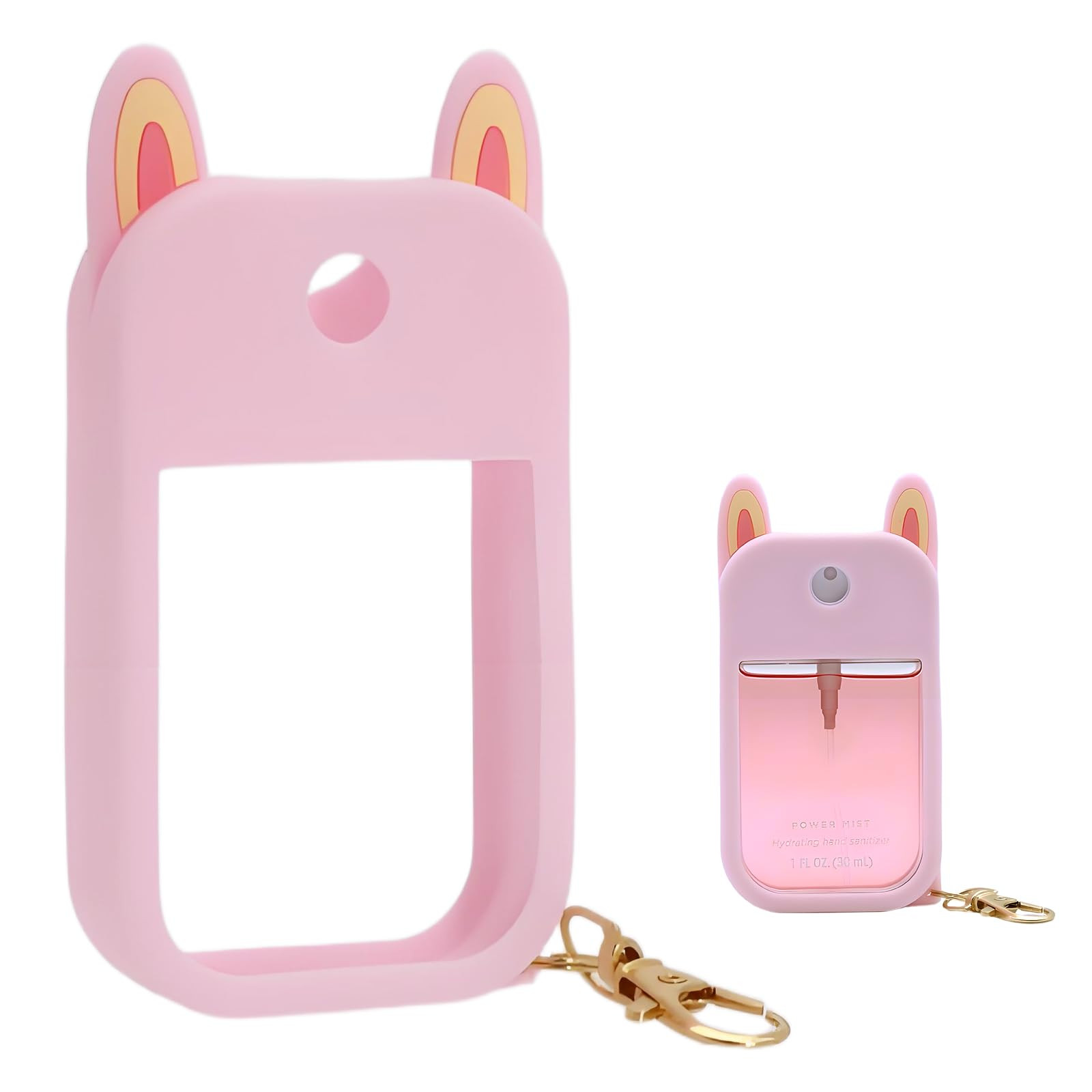 Hand Sanitizer Spray Silicone Case Compatible with Touchland 1 FL. OZ./30 mL, Cute Ears Design Ha... | Amazon (US)