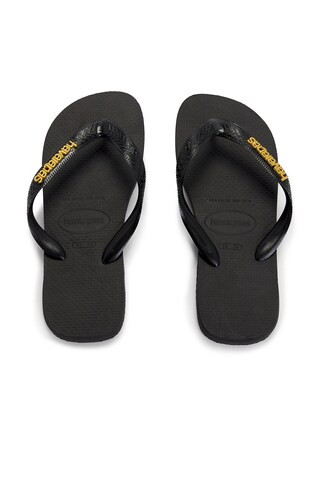 Top Logo Metallic Sandal in Black | Revolve Clothing (Global)