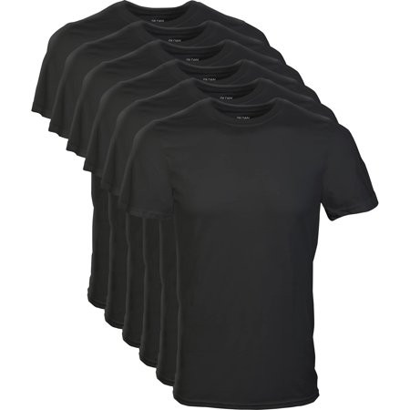 Gildan Men s Crew T-Shirts Multipack Style G1100 Black 6-Pack 2X-Large | Walmart (US)