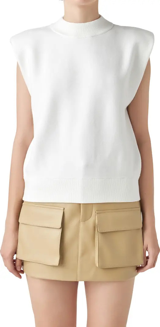 Mock Neck Sleeveless Knit Top | Nordstrom