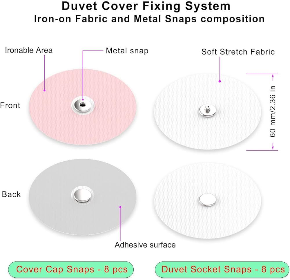 Duvet Cover Snaps Metal 16 Pcs | Amazon (US)