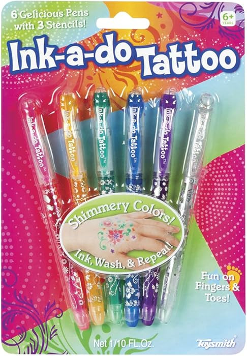 Toysmith Ink-a-Do Tattoo Pens, For Boys & Girls Ages 6+ | Amazon (US)