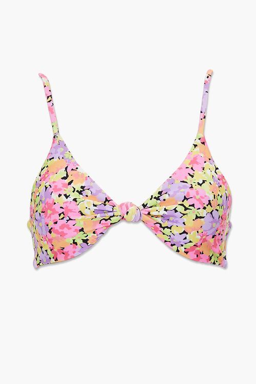 Floral Print Knotted Bikini Top | Forever 21 (US)