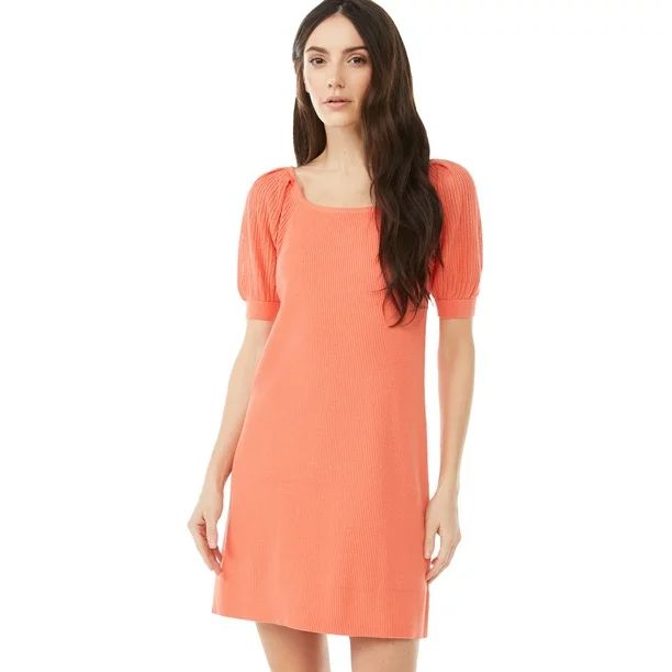 Scoop Women's Puff Sleeve Dress | Walmart (US)