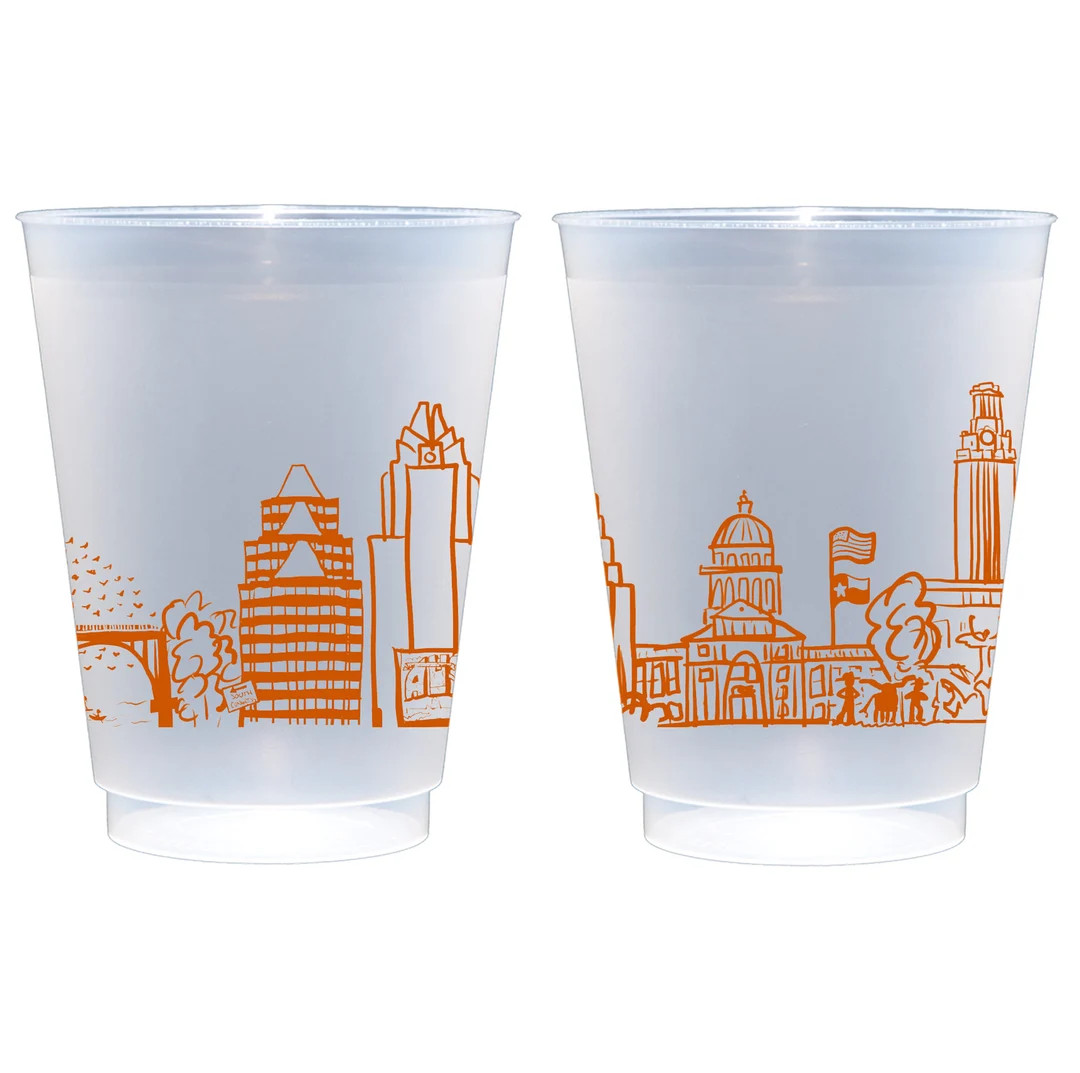 Austin Texas Skyline Frosted Roadie Cup 10 Pack - Etsy | Etsy (US)