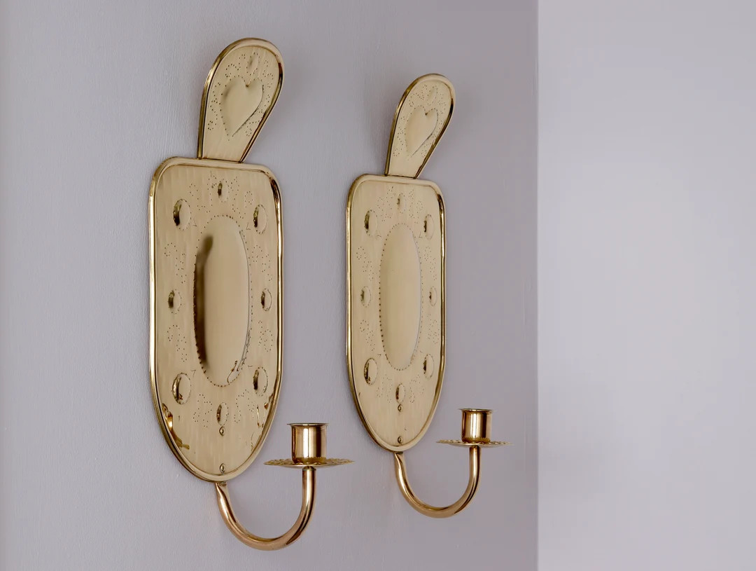 Pair of Mid-century Brass Swedish Sconces - Etsy | Etsy (US)