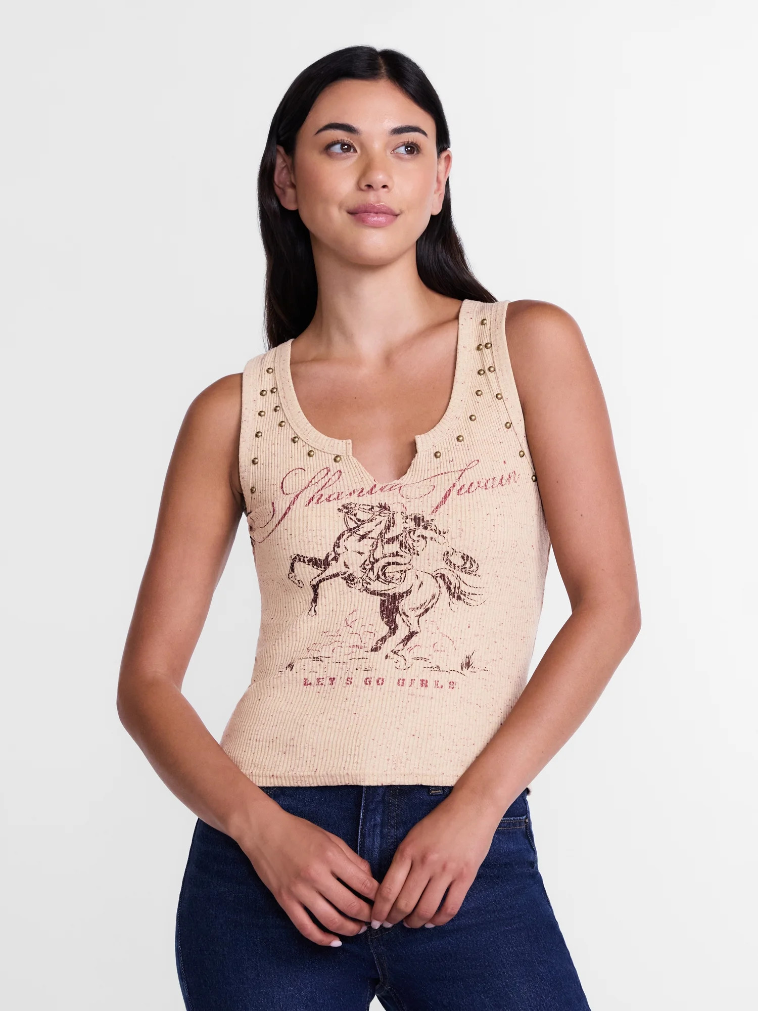 Shania Twain Women's Studded Graphic Tank Top, Sizes XXS-4X | Walmart (US)