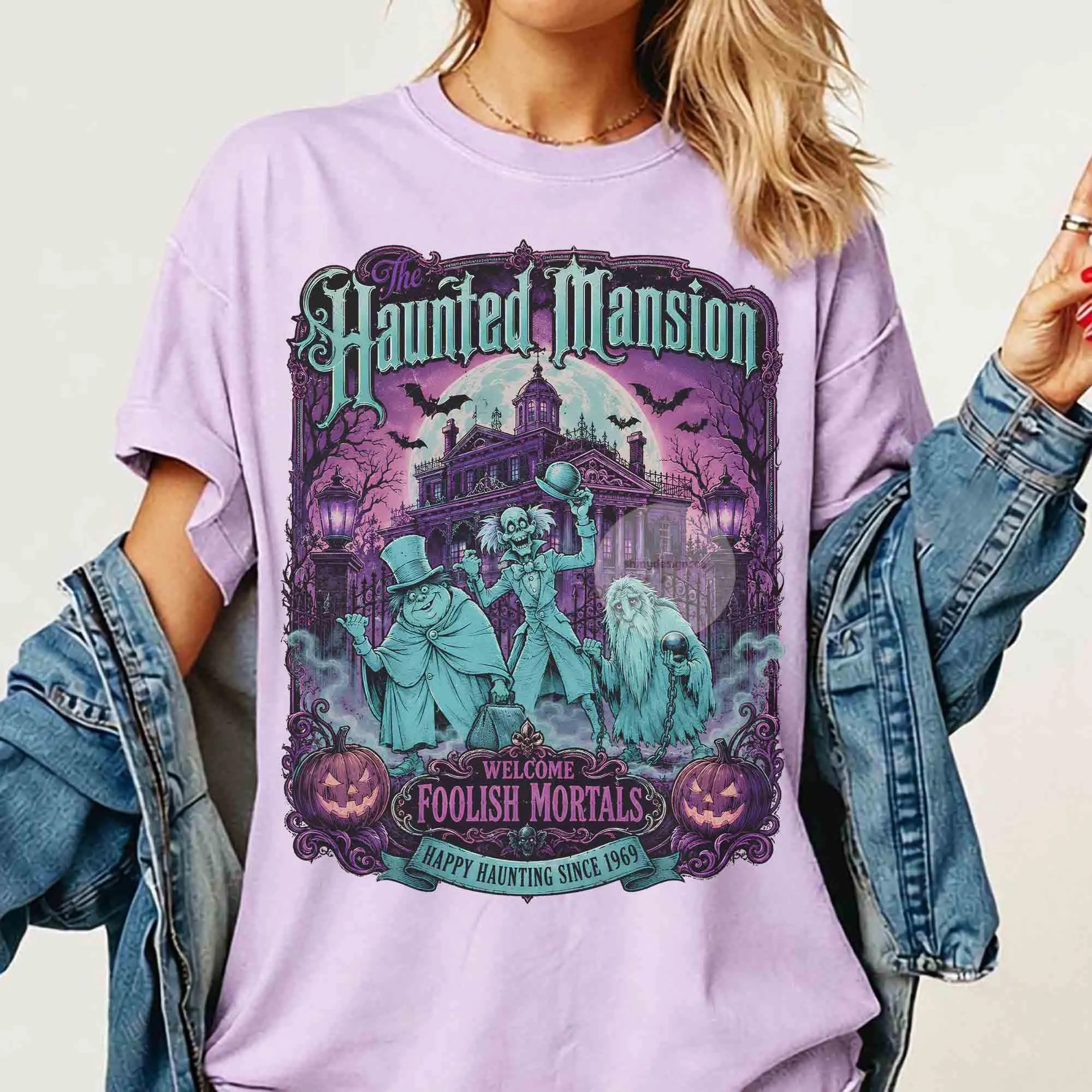 Retro The Haunted Mansion Halloween Shirt, Disney Hitchhiking Ghosts Shirt, Welcome Foolish Mortals, Spooky Season tee, WDW Family Trip Tee | Etsy (Global)